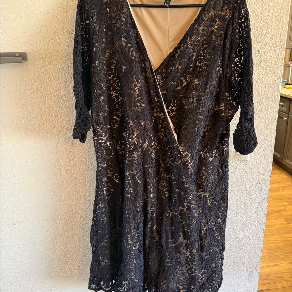 Lane Bryant Black Lace Dress